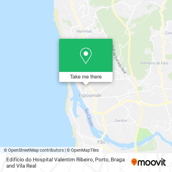 Edifício do Hospital Valentim Ribeiro map