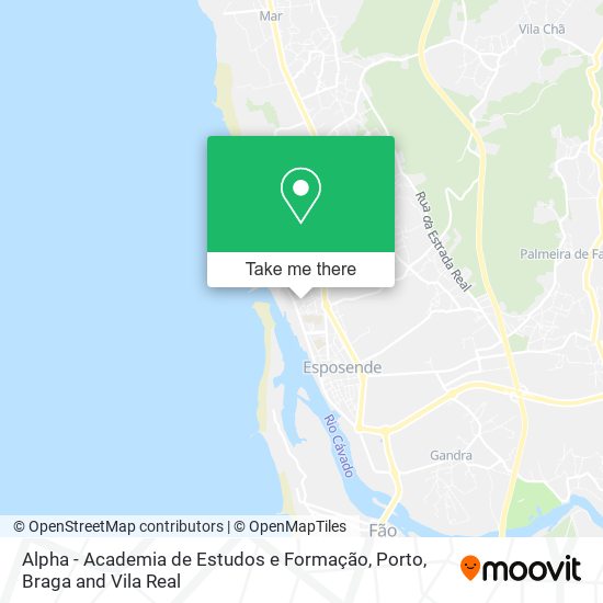 Alpha - Academia de Estudos e Formação mapa