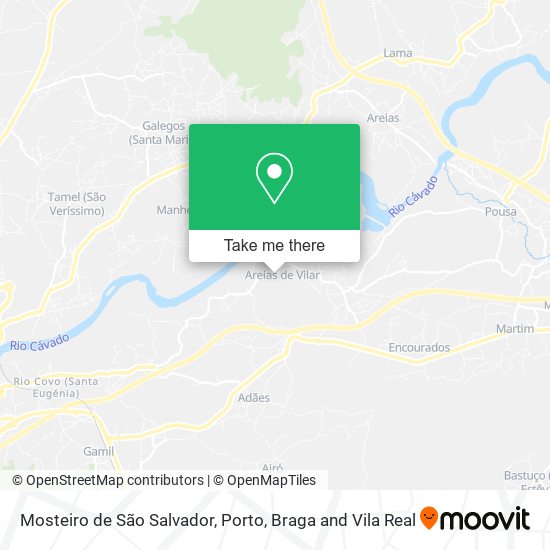 Mosteiro de São Salvador mapa