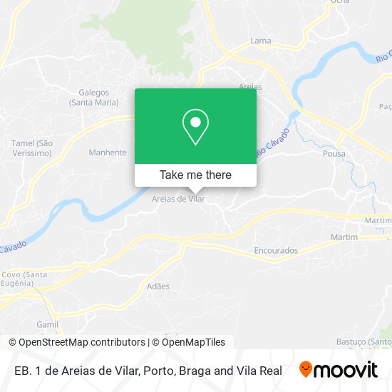 EB. 1 de Areias de Vilar mapa