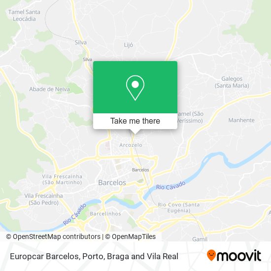 Europcar Barcelos map