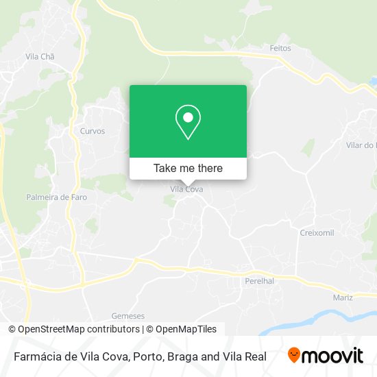 Farmácia de Vila Cova mapa