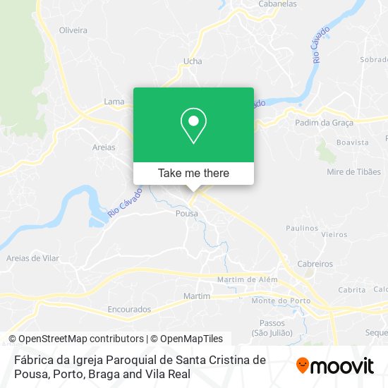 Fábrica da Igreja Paroquial de Santa Cristina de Pousa mapa