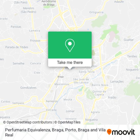 Perfumaria Equivalenza, Braga map