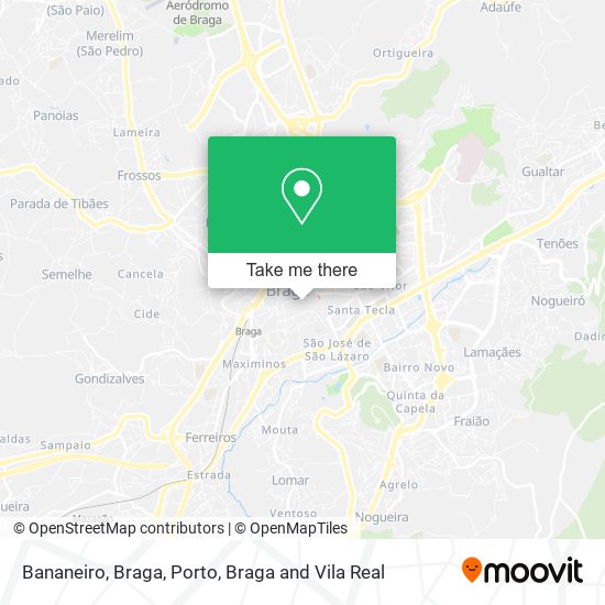 Bananeiro, Braga map