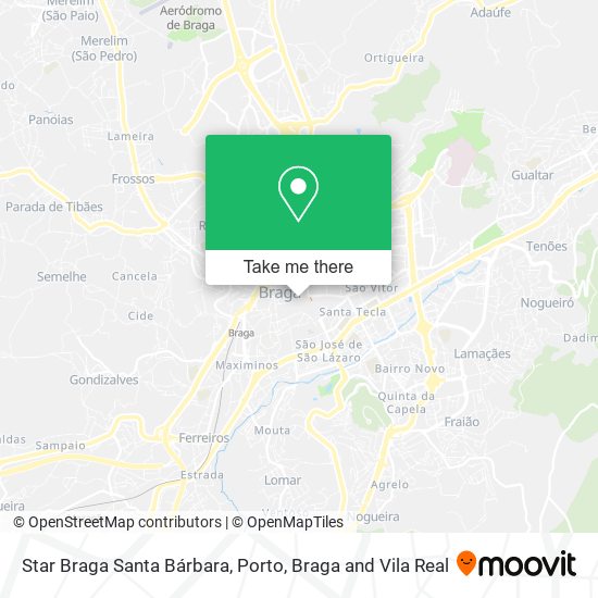 Star Braga Santa Bárbara mapa