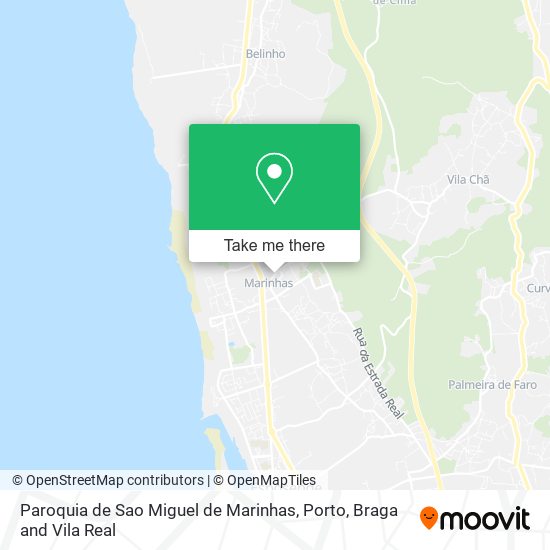 Paroquia de Sao Miguel de Marinhas mapa
