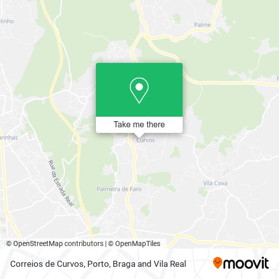 Correios de Curvos mapa
