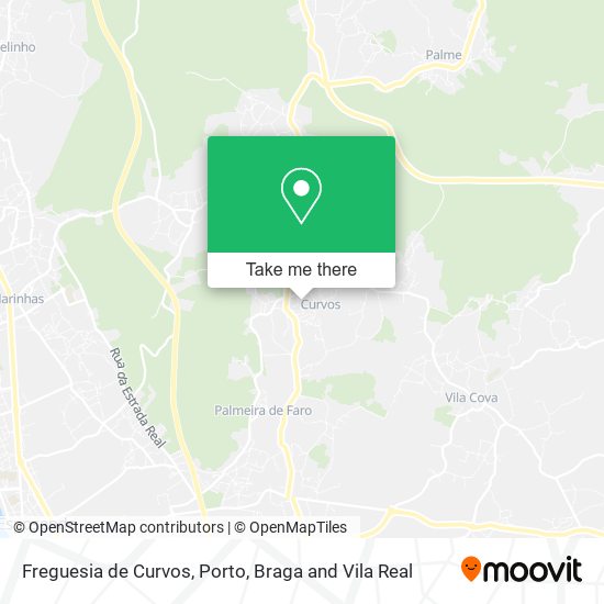 Freguesia de Curvos mapa