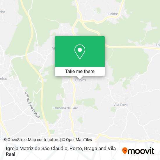 Igreja Matriz de São Cláudio mapa
