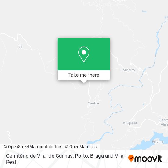 Cemitério de Vilar de Cunhas mapa