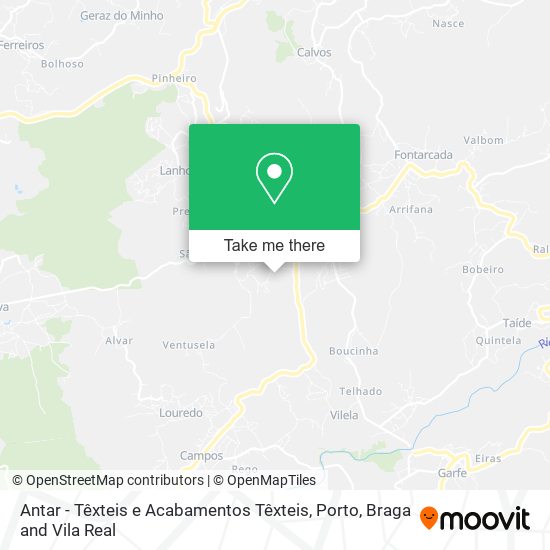 Antar - Têxteis e Acabamentos Têxteis map
