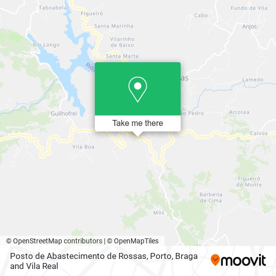 Posto de Abastecimento de Rossas mapa