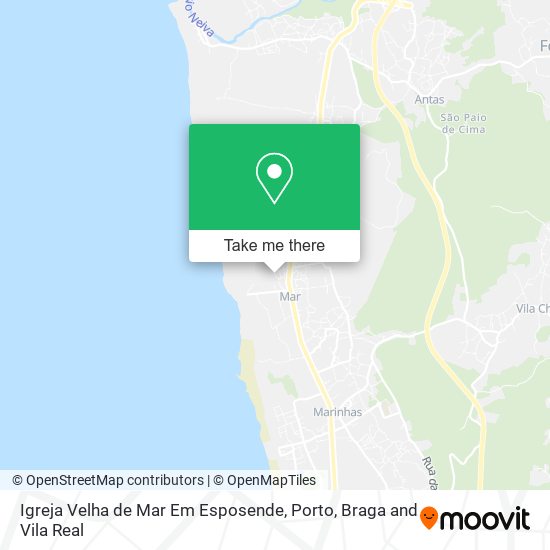 Igreja Velha de Mar Em Esposende map