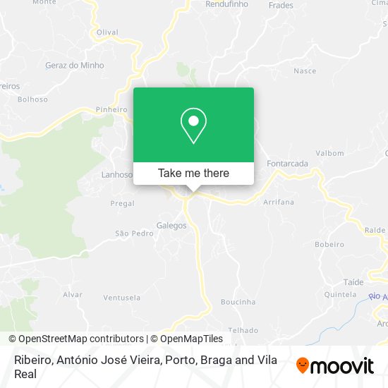 Ribeiro, António José Vieira mapa