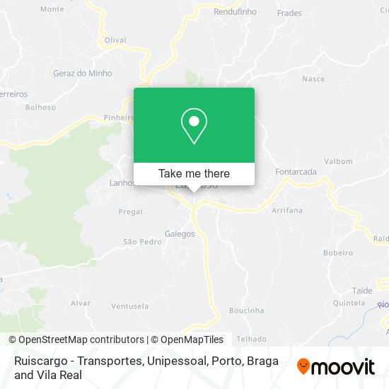 Ruiscargo - Transportes, Unipessoal map