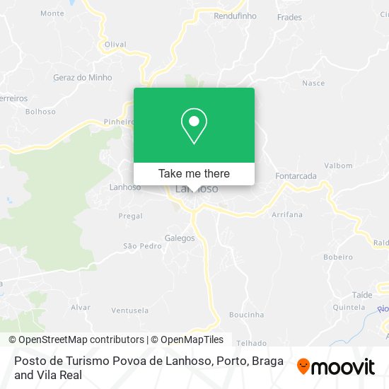Posto de Turismo Povoa de Lanhoso map