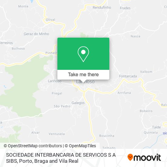 SOCIEDADE INTERBANCARIA DE SERVICOS S A SIBS map