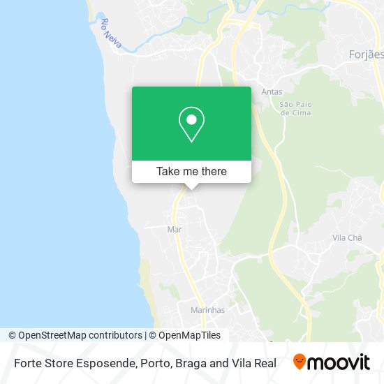 Forte Store Esposende mapa