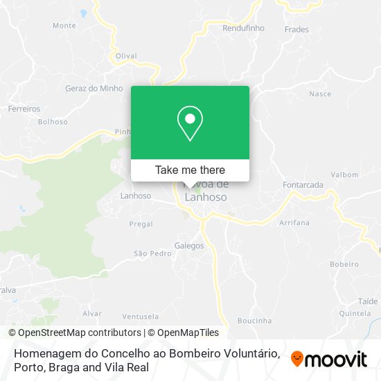 Homenagem do Concelho ao Bombeiro Voluntário map