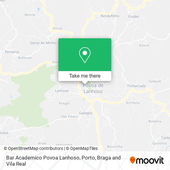 Bar Academico Povoa Lanhoso map