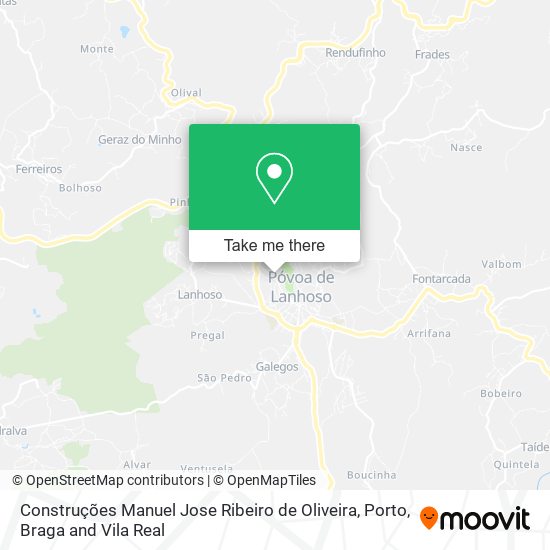 Construções Manuel Jose Ribeiro de Oliveira mapa