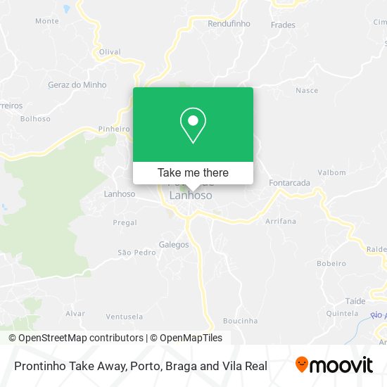 Prontinho Take Away map