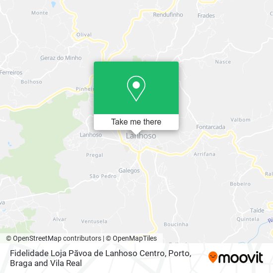 Fidelidade Loja Pãvoa de Lanhoso Centro map
