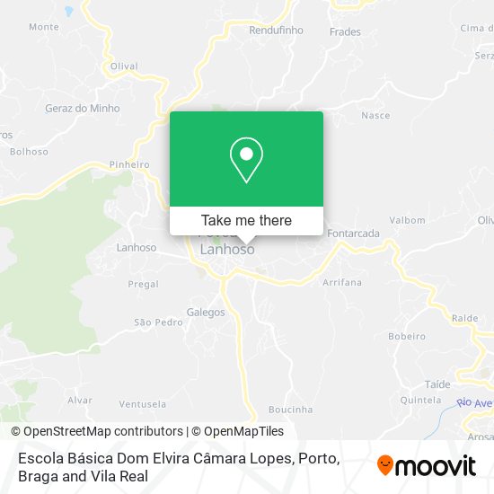 Escola Básica Dom Elvira Câmara Lopes mapa