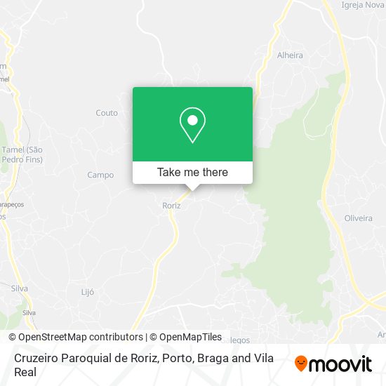 Cruzeiro Paroquial de Roriz map