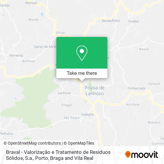 Braval - Valorização e Tratamento de Residuos Sólidos, S.a. mapa