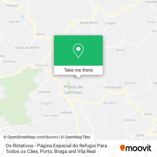 Os Rotativos - Página Especial do Refugio Para Todos os Cães mapa