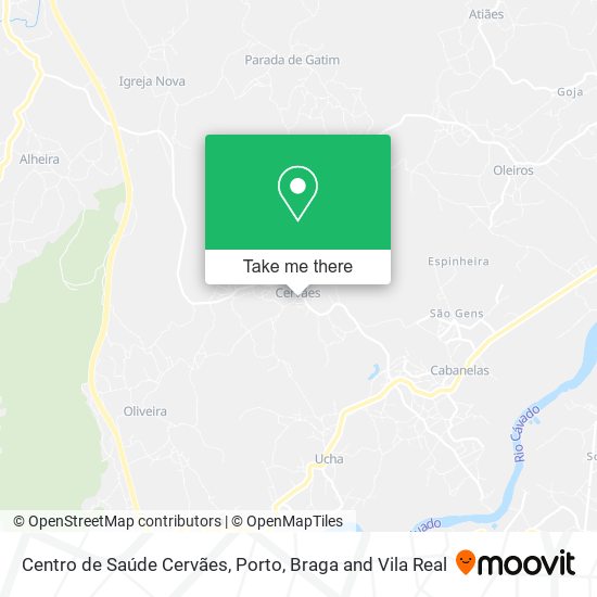 Centro de Saúde Cervães map