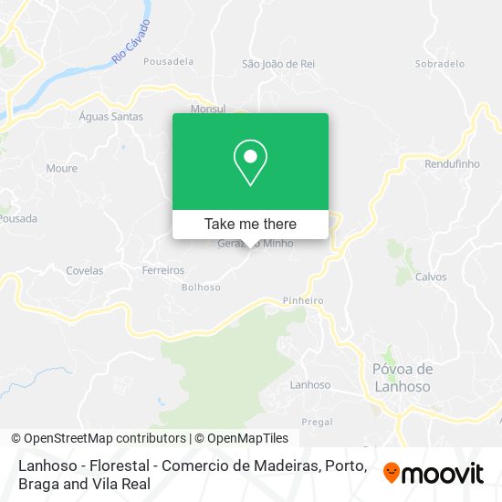 Lanhoso - Florestal - Comercio de Madeiras mapa