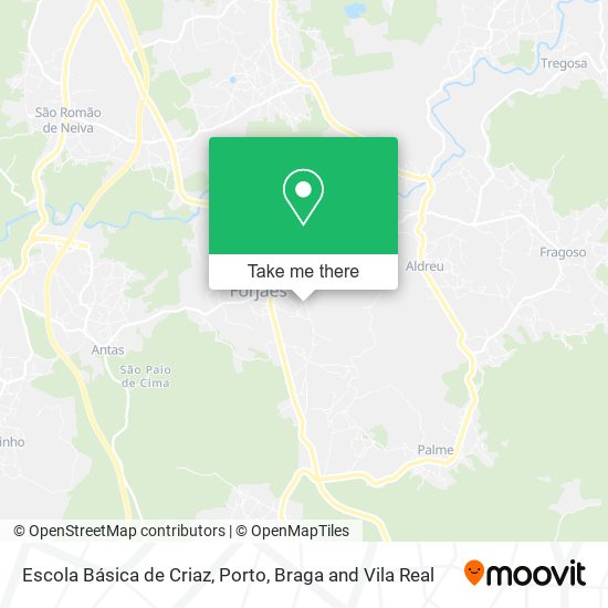 Escola Básica de Criaz mapa