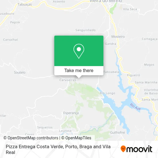 Pizza Entrega Costa Verde map