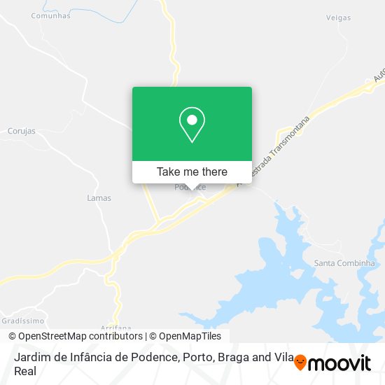 Jardim de Infância de Podence mapa