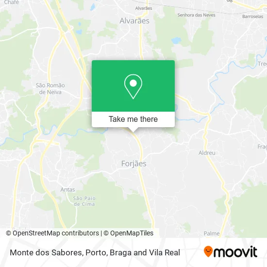 Monte dos Sabores map