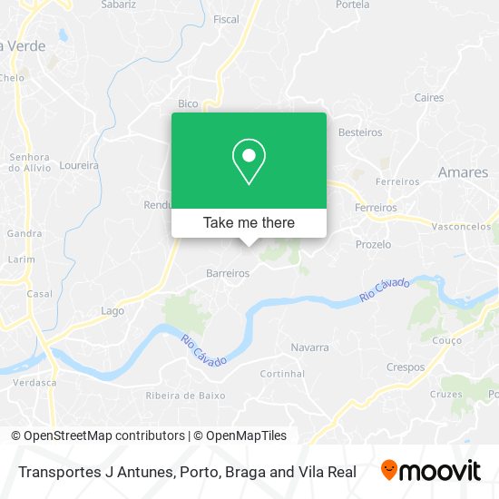 Transportes J Antunes map