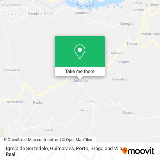 Igreja de Serzedelo, Guimaraes map