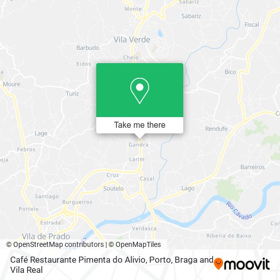 Café Restaurante Pimenta do Alivio mapa