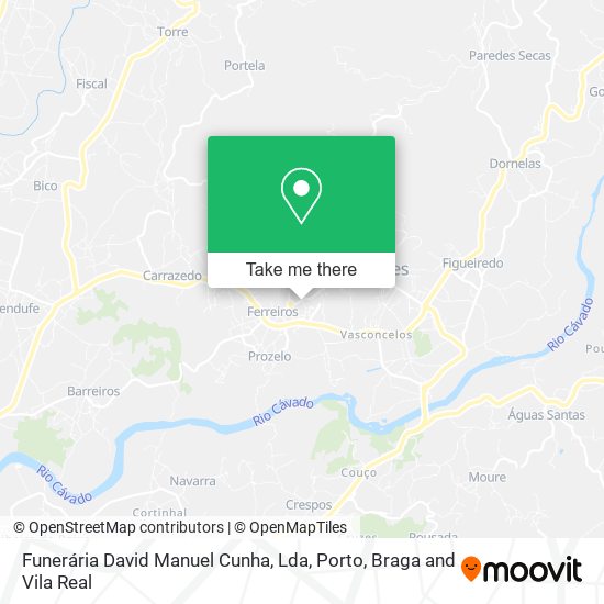 Funerária David Manuel Cunha, Lda map