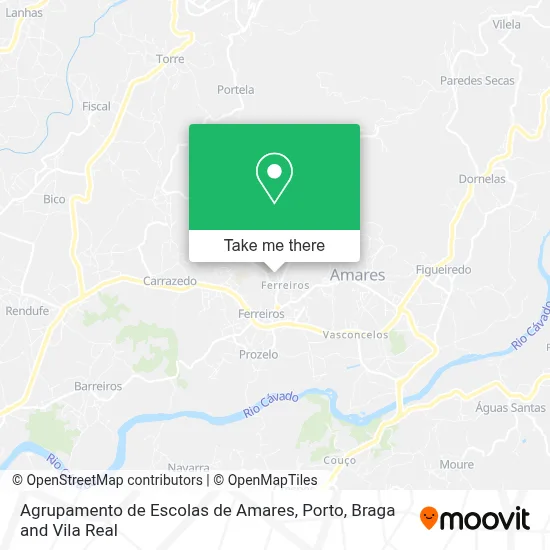 Agrupamento de Escolas de Amares map