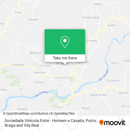 Sociedade Vinícola Entre - Homem e Cávado map