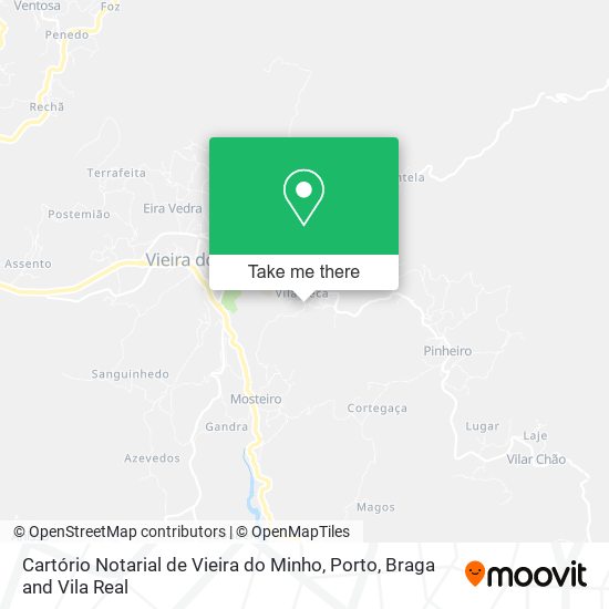 Cartório Notarial de Vieira do Minho mapa