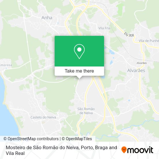 Mosteiro de São Romão do Neiva map