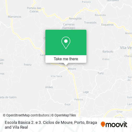 Escola Básica 2. e 3. Ciclos de Moure mapa