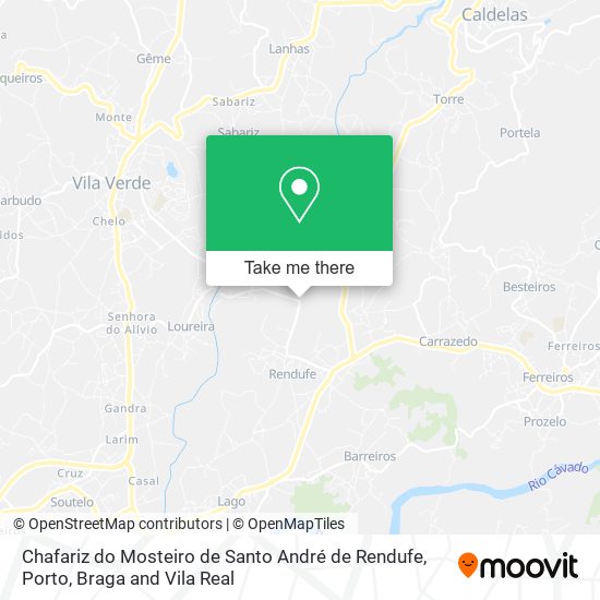 Chafariz do Mosteiro de Santo André de Rendufe mapa