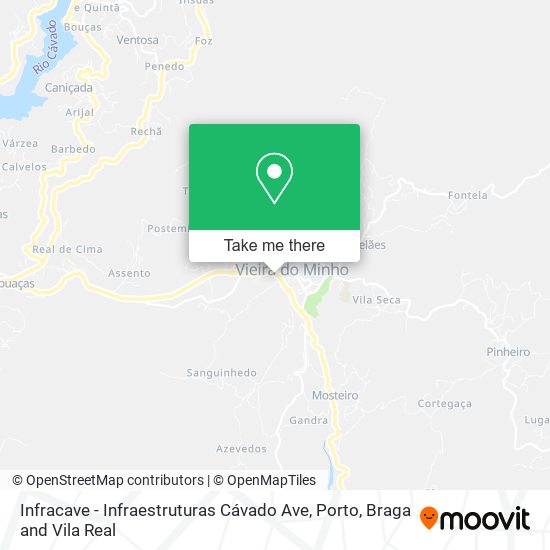 Infracave - Infraestruturas Cávado Ave map