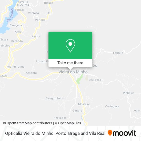Opticalia Vieira do Minho mapa